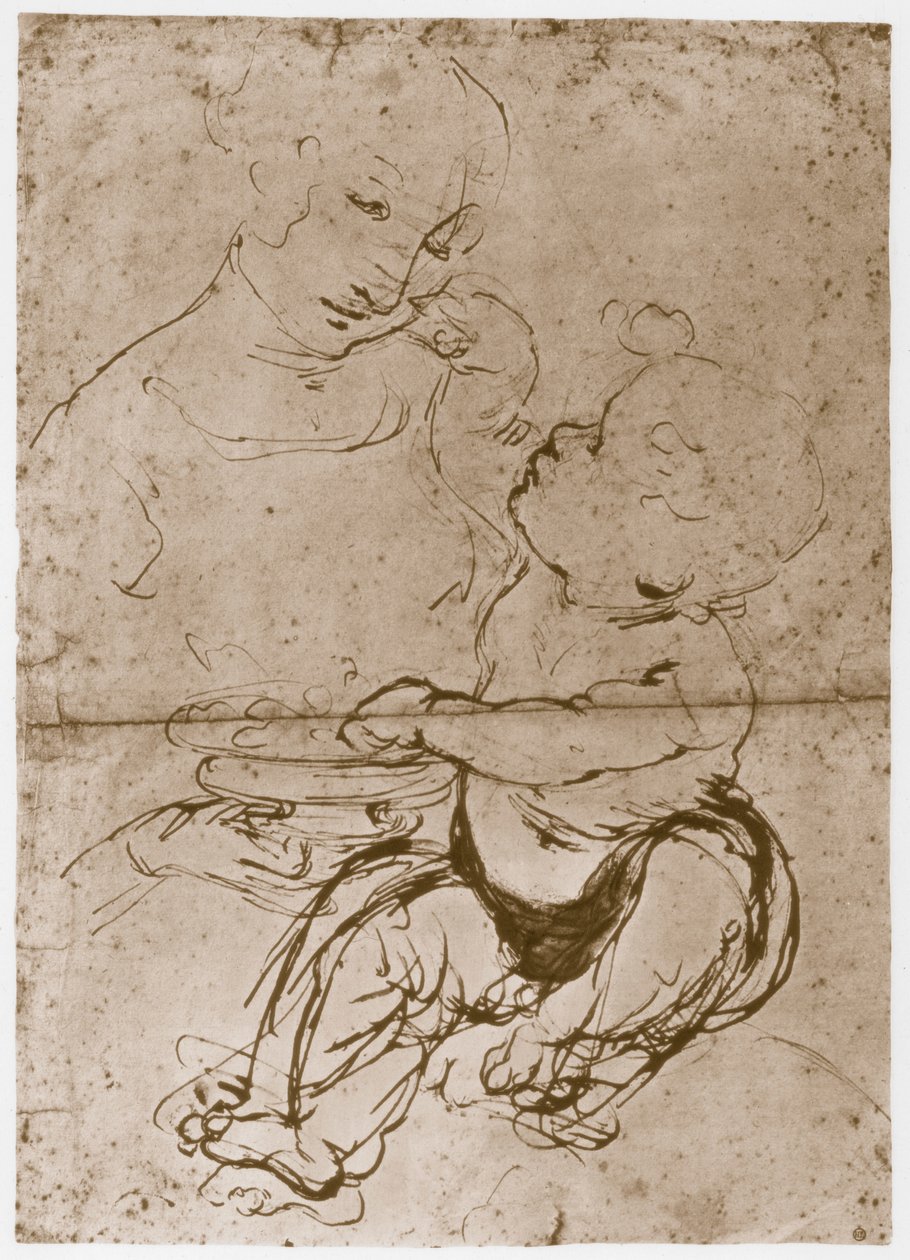 Madona s ovocným talířem, 1480-82 od Leonardo da Vinci