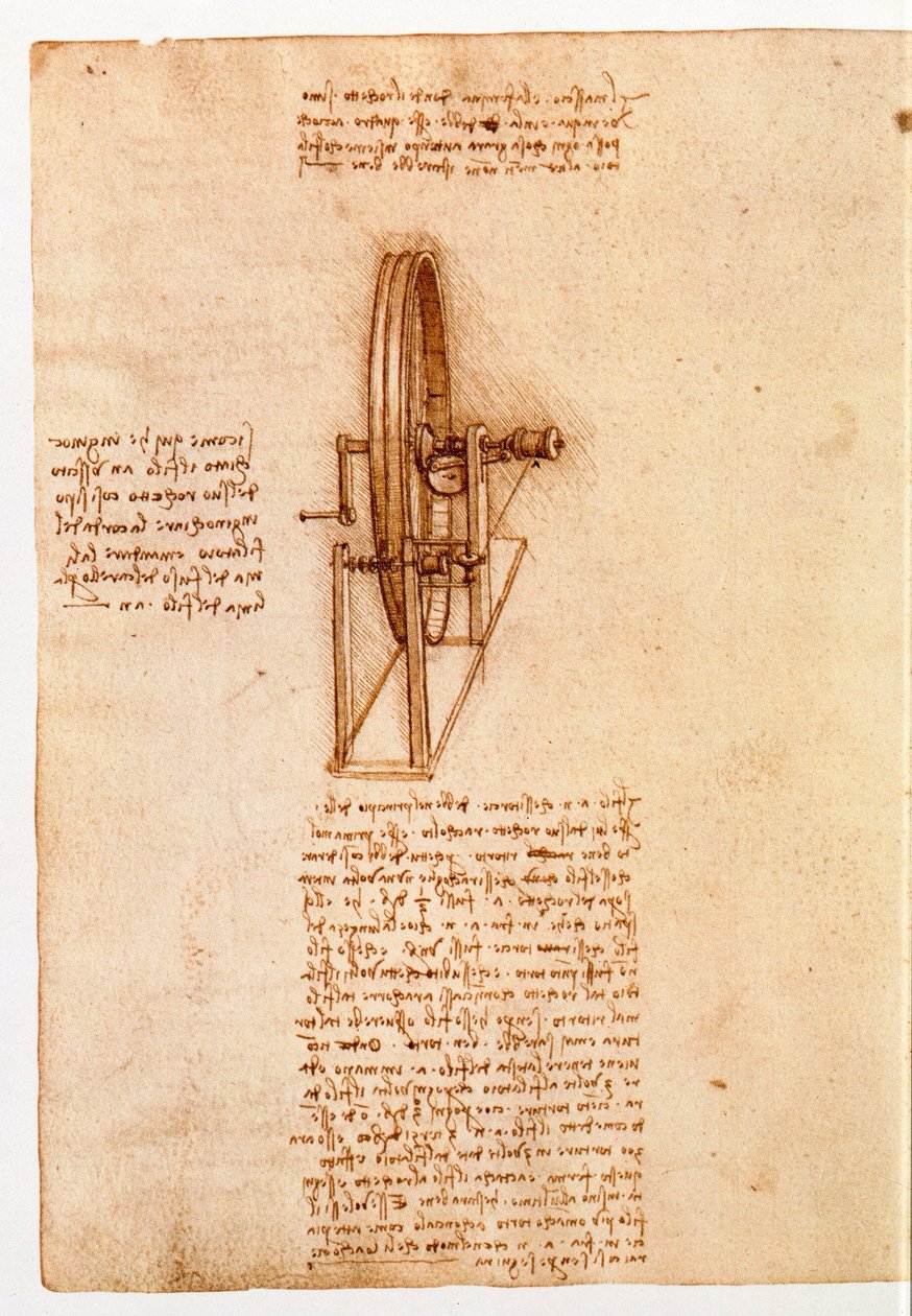Ms 8937 fol. 65v studie pro kolovrat, 