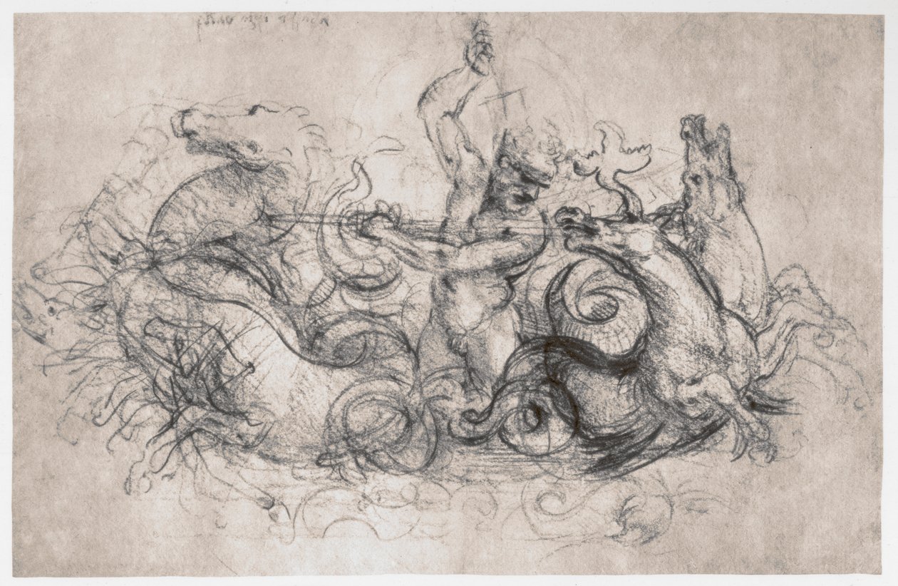 Neptun, c1504 od Leonardo da Vinci