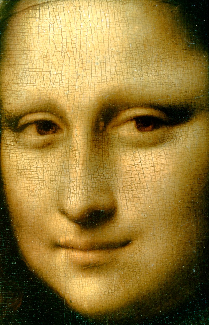 Detail portrétu Mony Lisy, 1503-1506 od Leonardo da Vinci