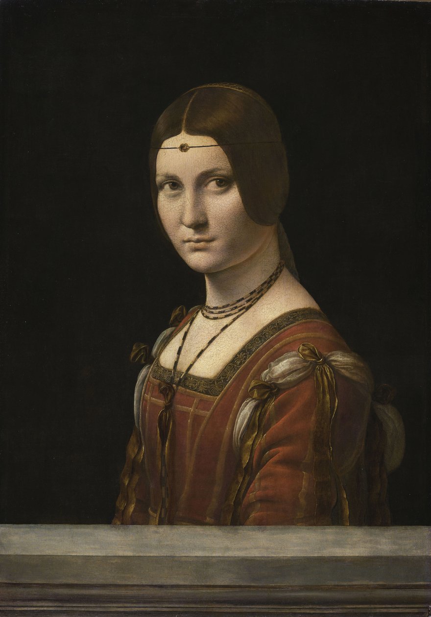 Portrét neznámé ženy, zvané La Belle Ferronnière, 1490-1496. od Leonardo da Vinci