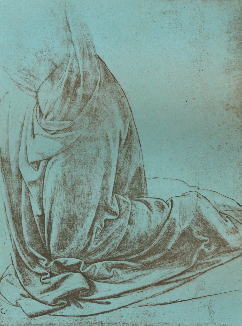 Přípravná studie drapérie pro Anděla v `Virgin of the Rock`, 1472-c1519 1883 od Leonardo da Vinci