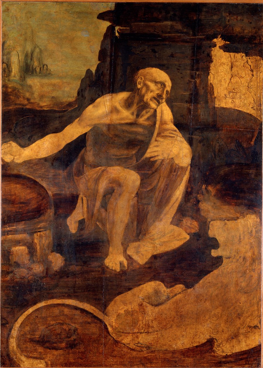 Svatý Jeroným, asi 1480 (olej na dřevě) od Leonardo da Vinci