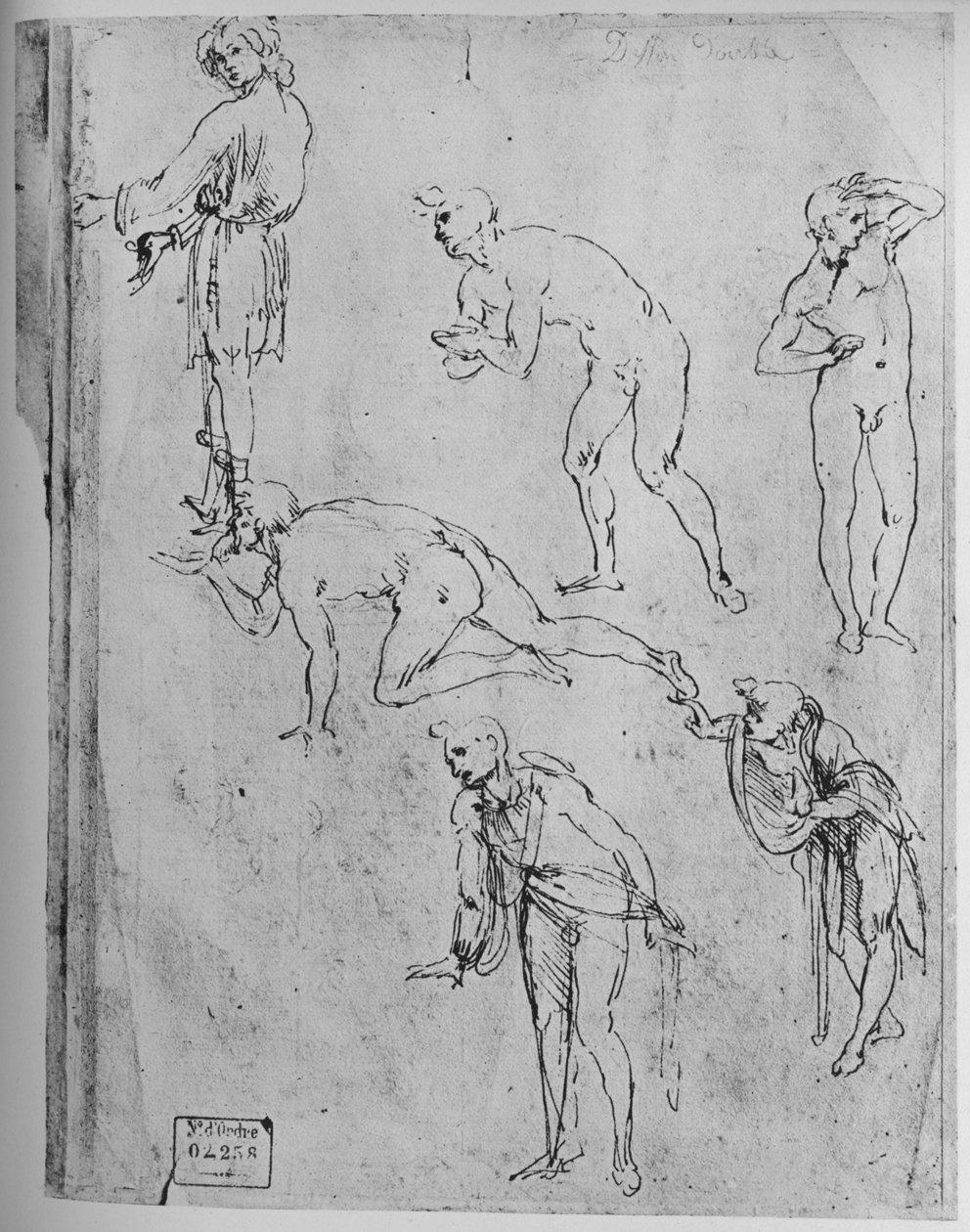 Šest studií figur, 1481-1483 1945 od Leonardo da Vinci