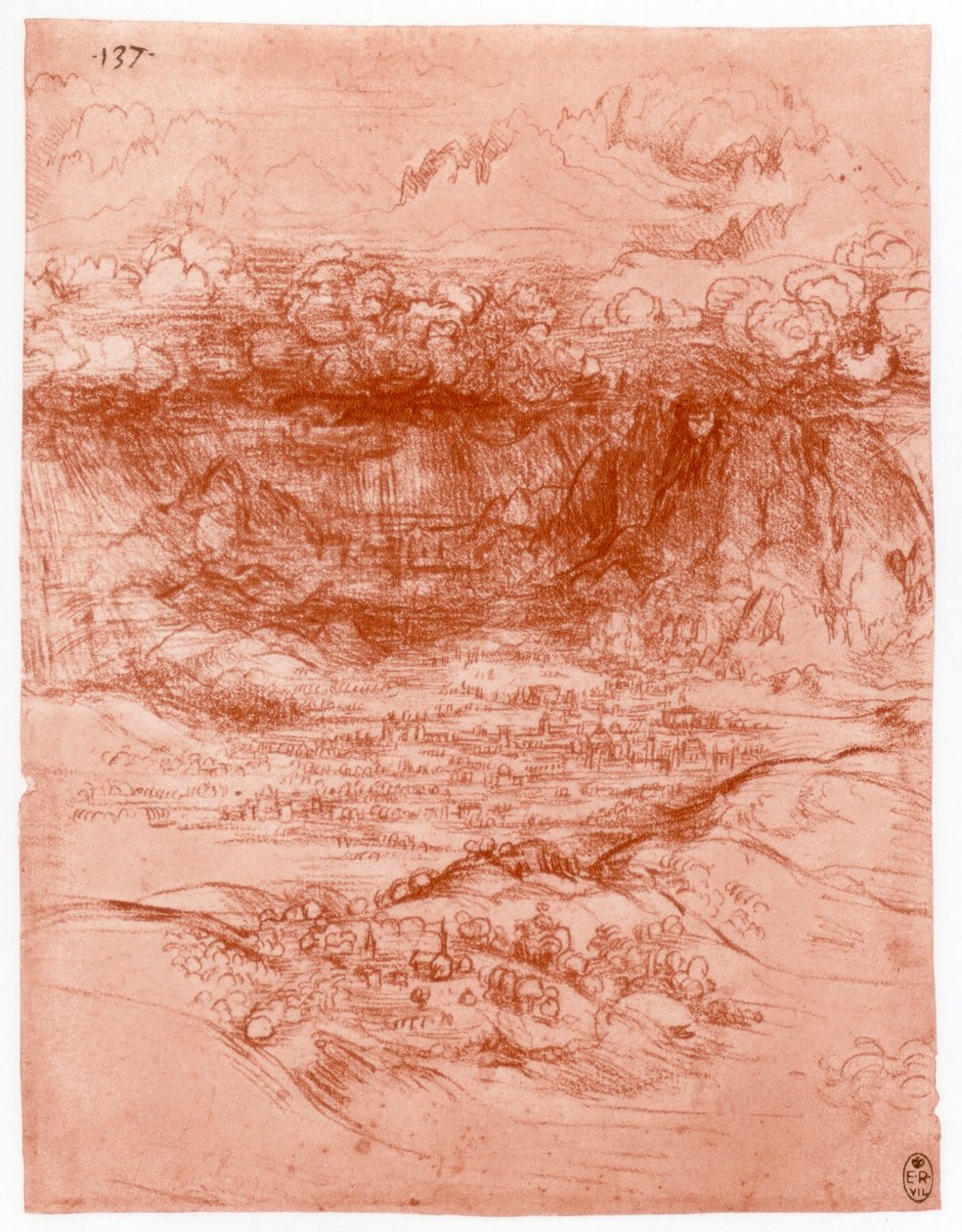 Bouře v Alpách, c1503-1505 od Leonardo da Vinci