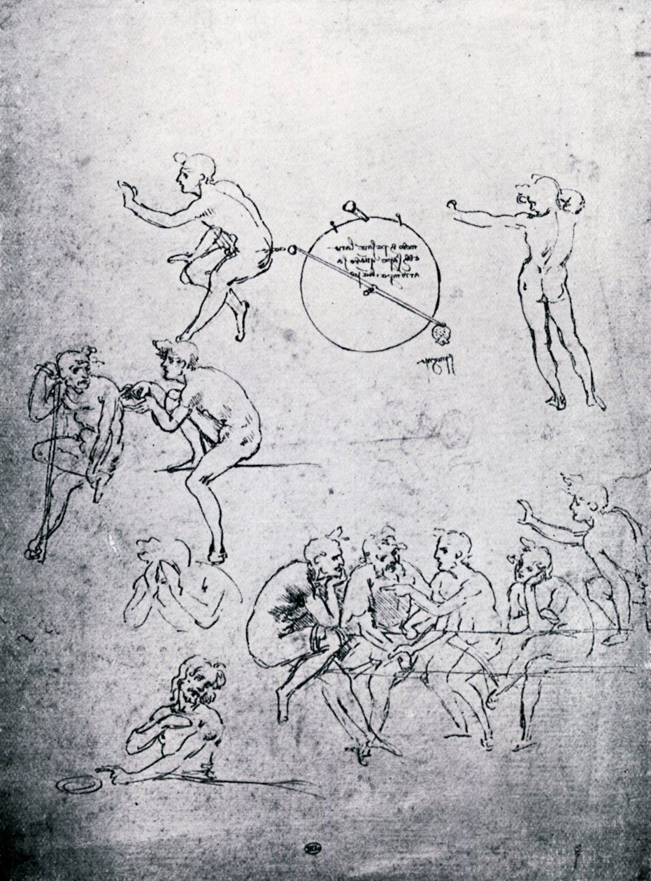 Studie ke Klanění tří králů a Poslední večeři, 15. století 1930. od Leonardo da Vinci