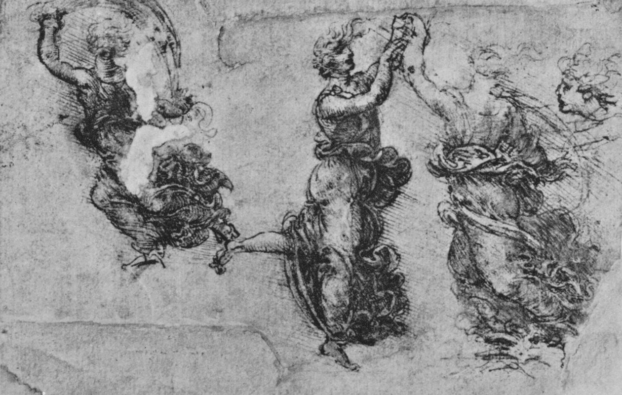 Studie tančících nymf, c1480 1945 od Leonardo da Vinci