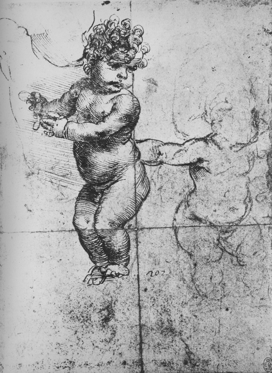 Studie kojenců, c1480 1945 od Leonardo da Vinci