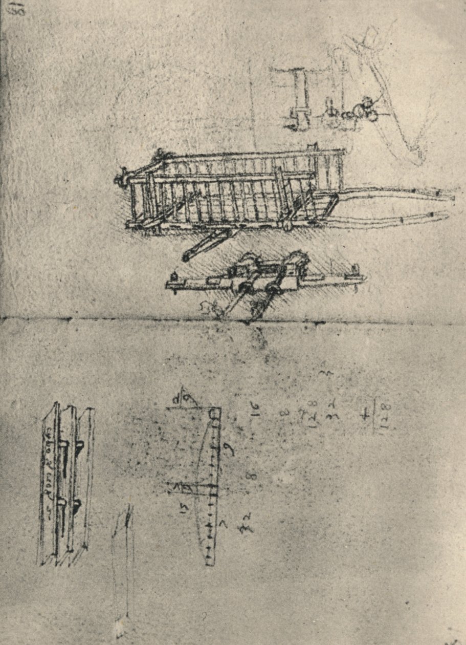 Studies of a Cart, etc., c1480 1945 od Leonardo da Vinci