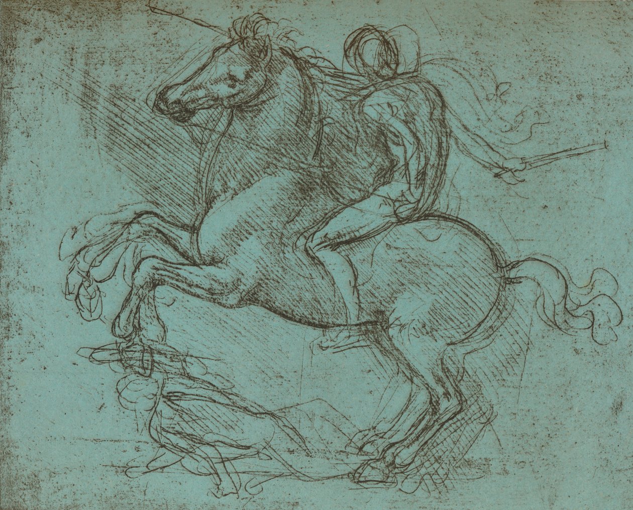 Studie k pomníku Sforza, c1482-c1499 1883 od Leonardo da Vinci