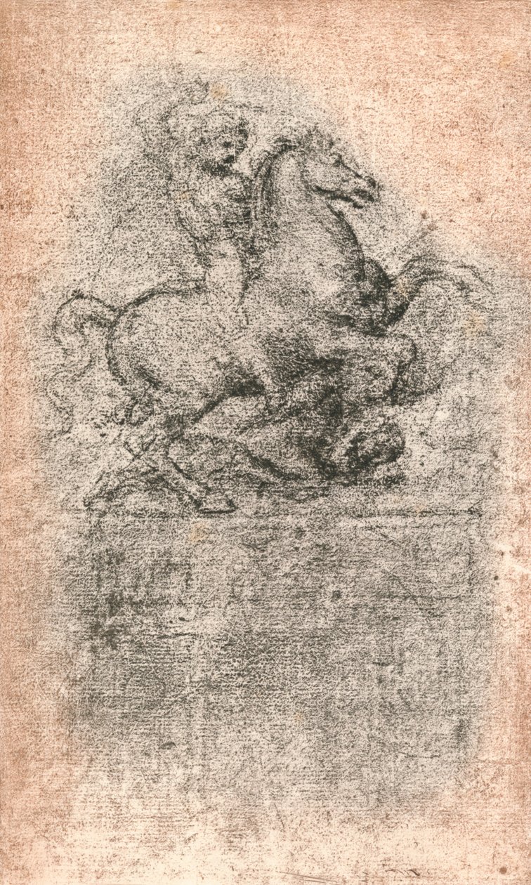 Studie k pomníku Sforza, c1482-c1499 1883 od Leonardo da Vinci