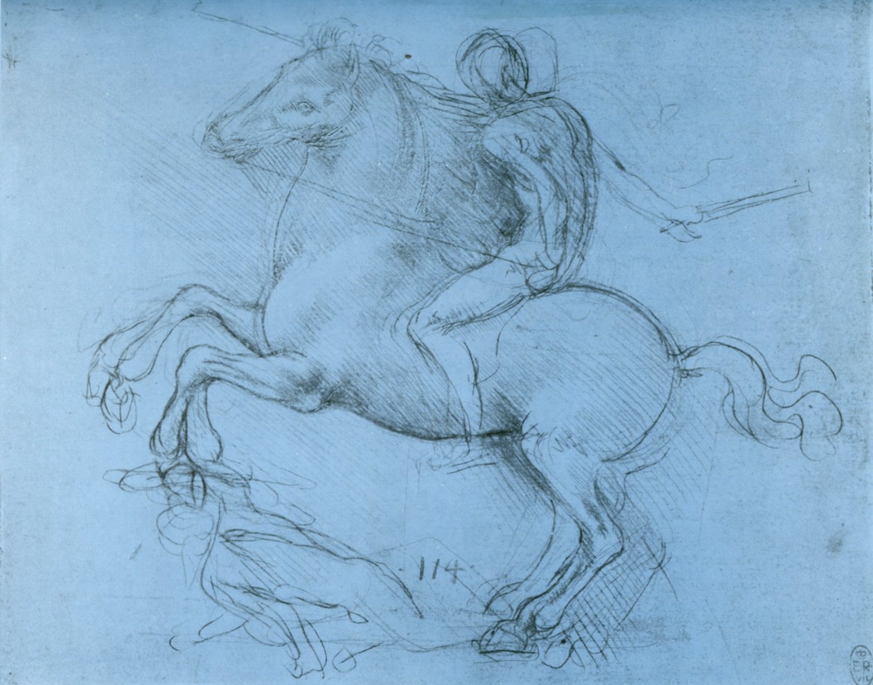 Studie k pomníku Sforza, c1488-1493 1954. od Leonardo da Vinci