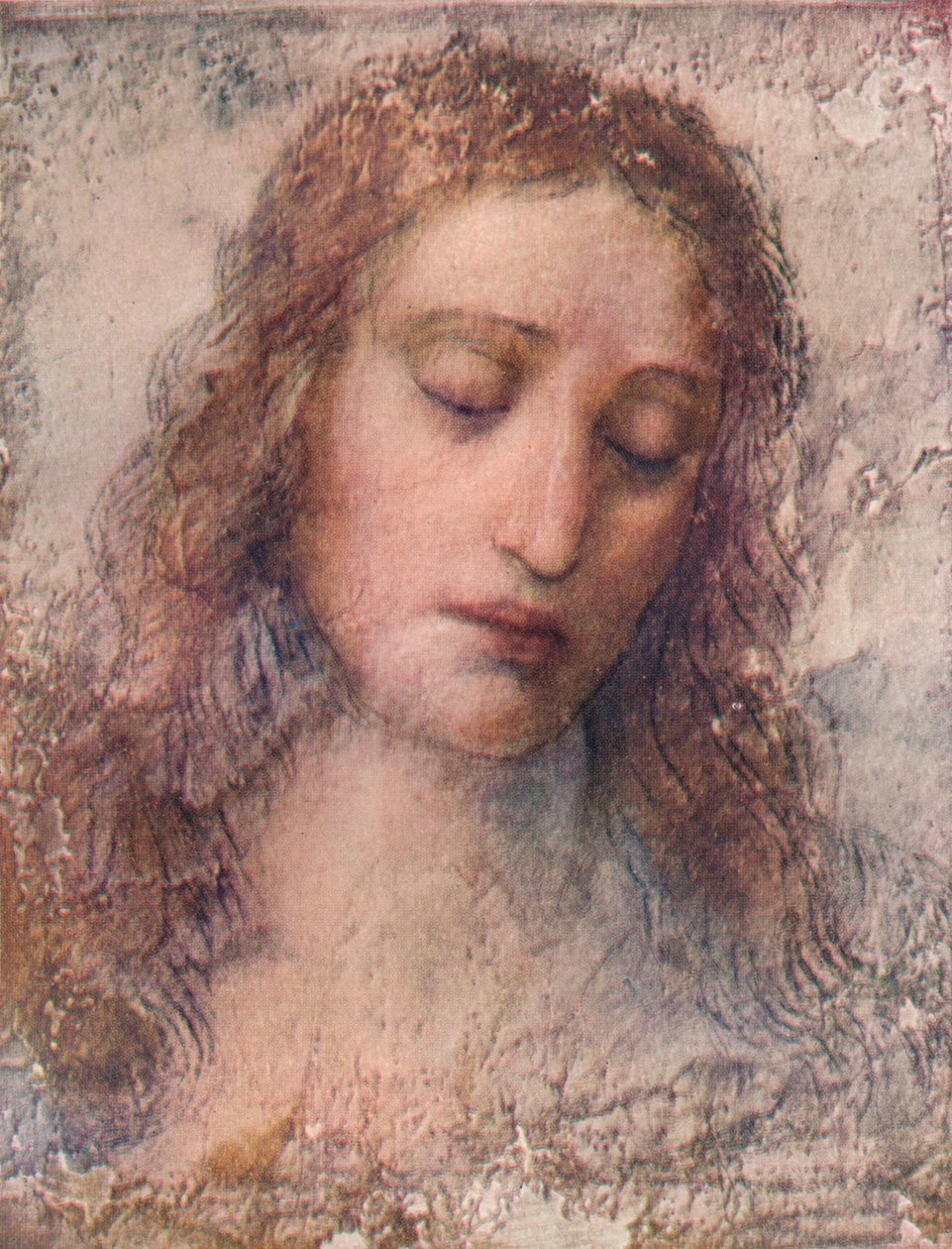 Studie pro hlavu Krista pro Poslední večeři, c1495, 1911 od Leonardo da Vinci