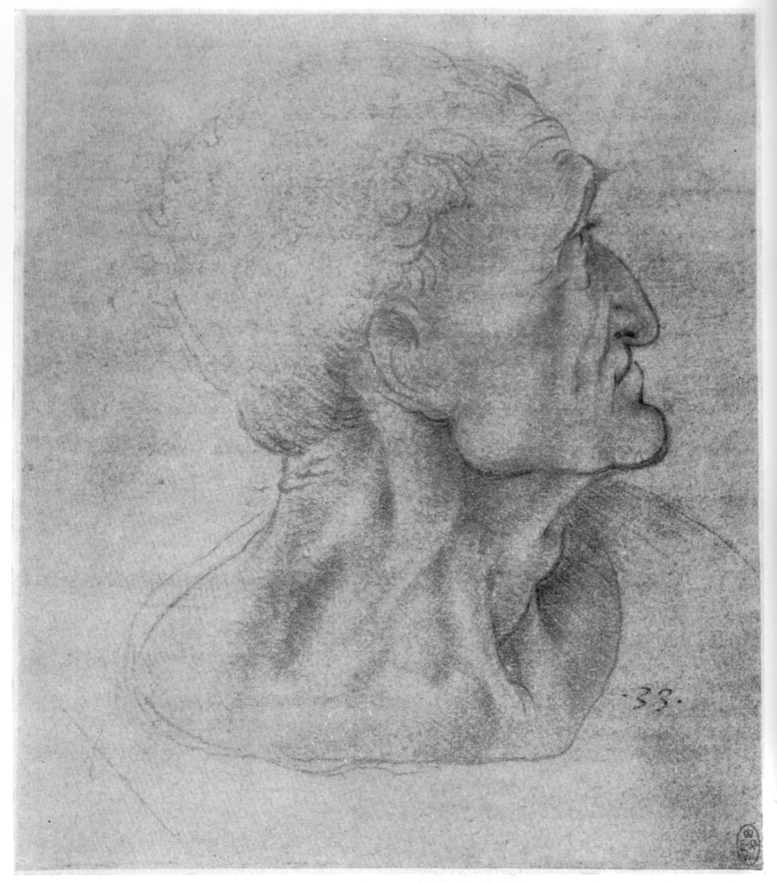 Studie o Jidášovi pro Poslední večeři, c1495 1954 od Leonardo da Vinci