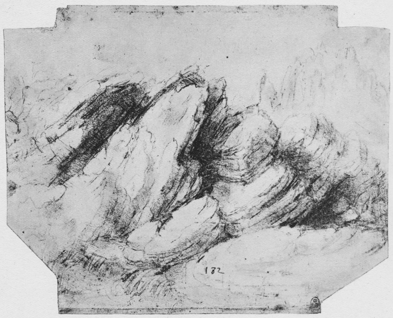 Studie skalních útvarů, c1480 1945 od Leonardo da Vinci