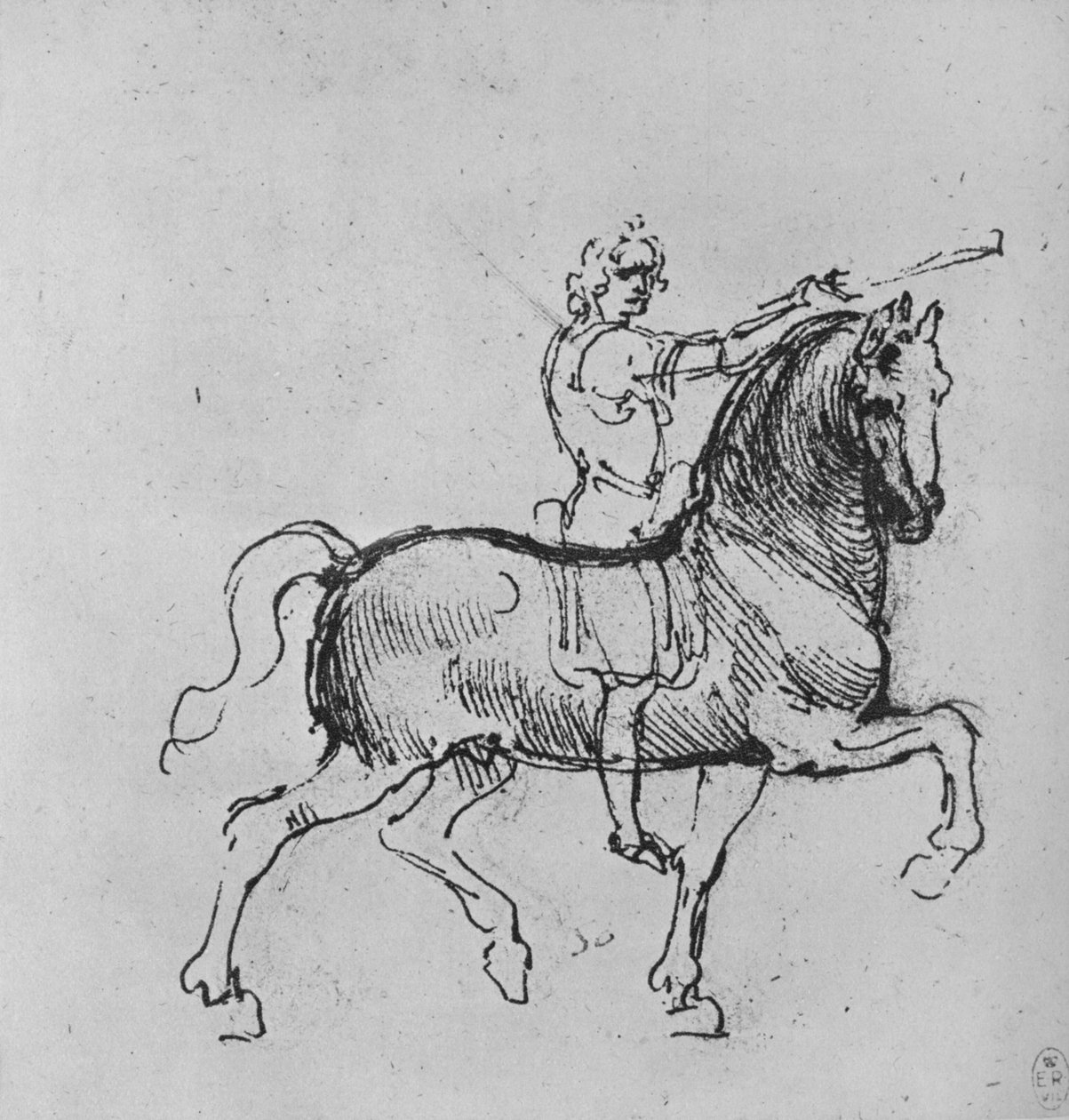 Study of a Horseman, c1480 1945 od Leonardo da Vinci