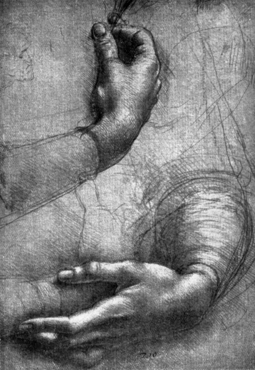 Studie rukou, 15. století 1930. od Leonardo da Vinci