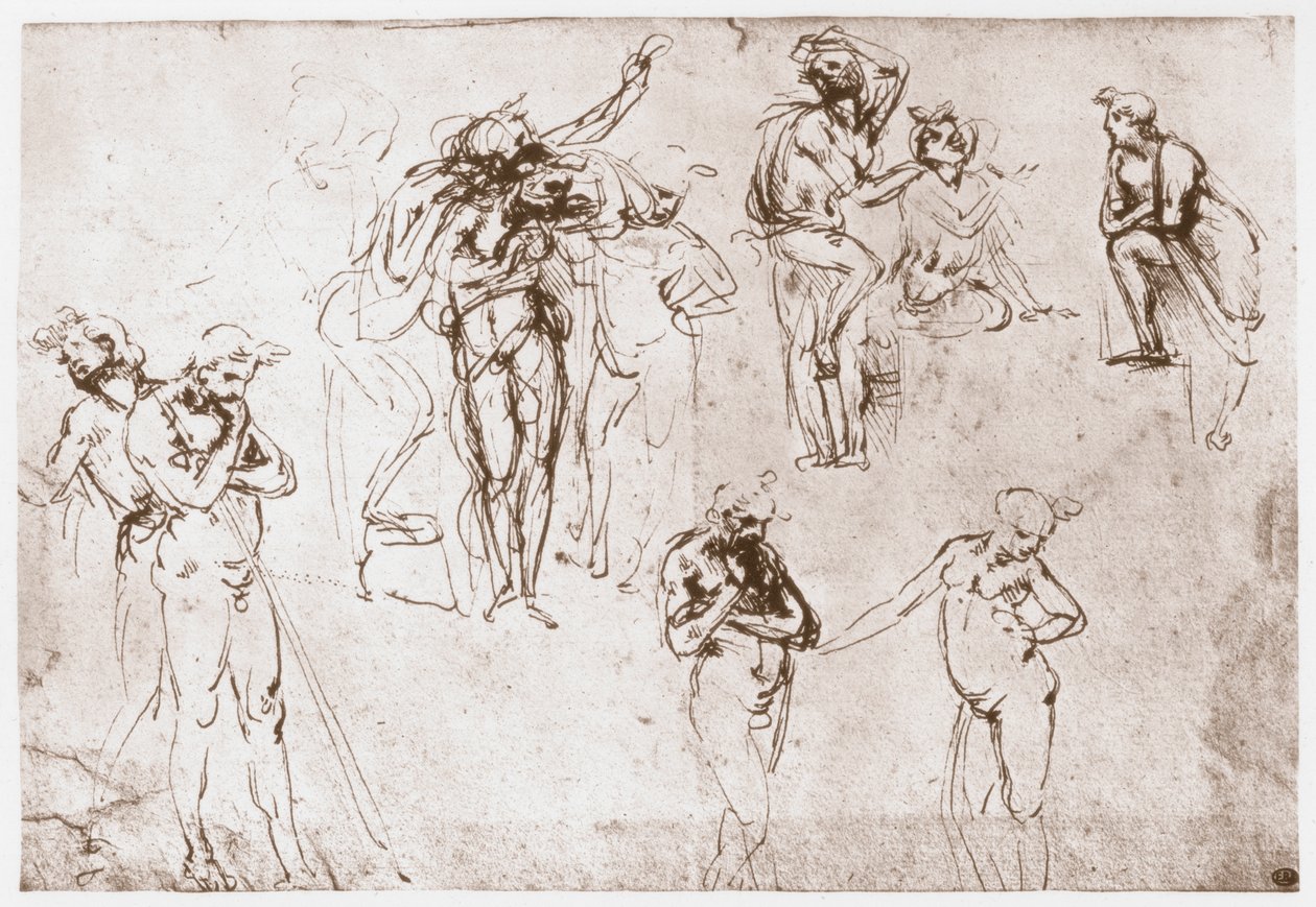 Klanění králů, c1481 od Leonardo da Vinci