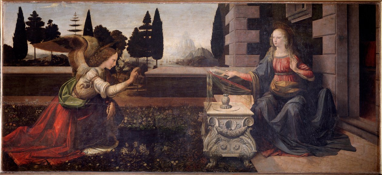 Zvěstování - 1472-1475 od Leonardo da Vinci
