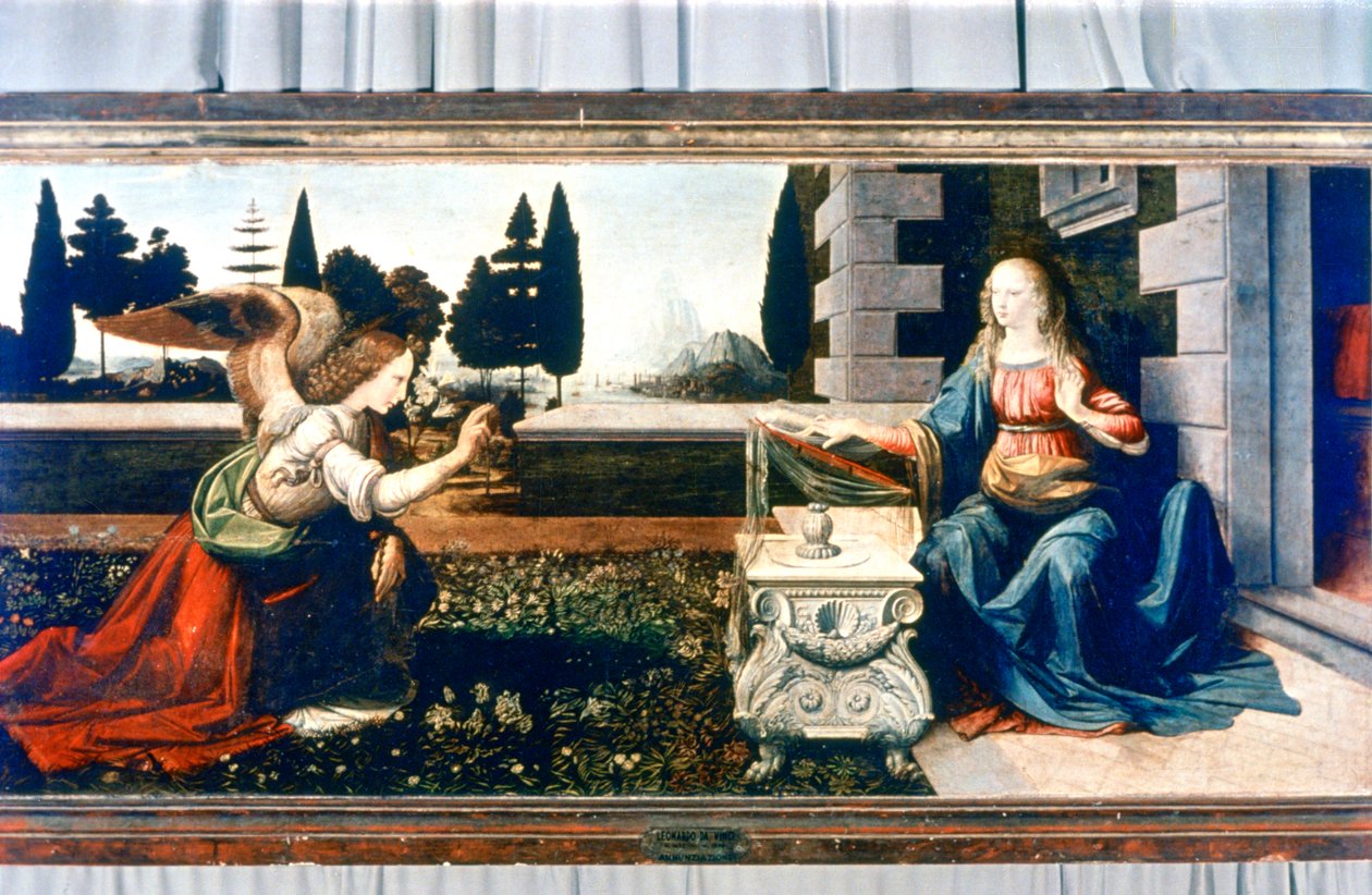 Zvěstování, 1472-1475 od Leonardo da Vinci