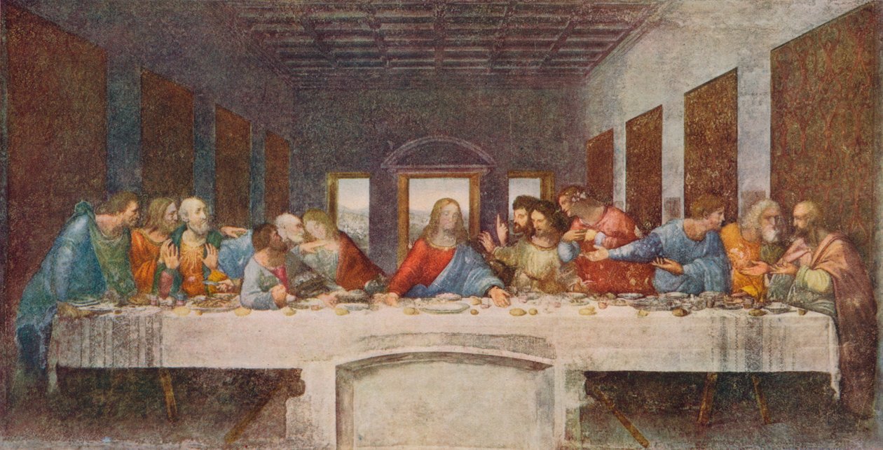 Poslední večeře, 1494-1498 od Leonardo da Vinci