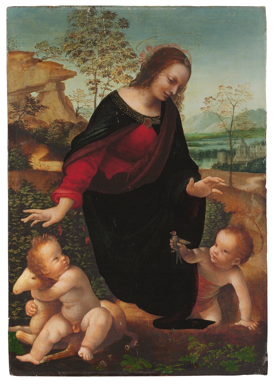 Madona s dítětem se svatým Janem Křtitelem od Leonardo da Vinci