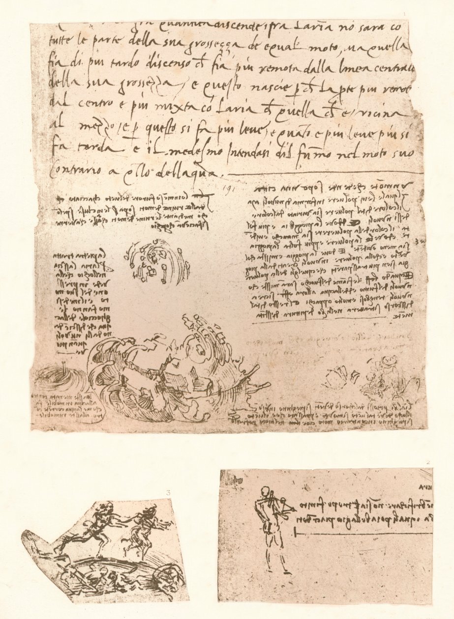 Tři kresby, c1472-c1519 1883 od Leonardo da Vinci