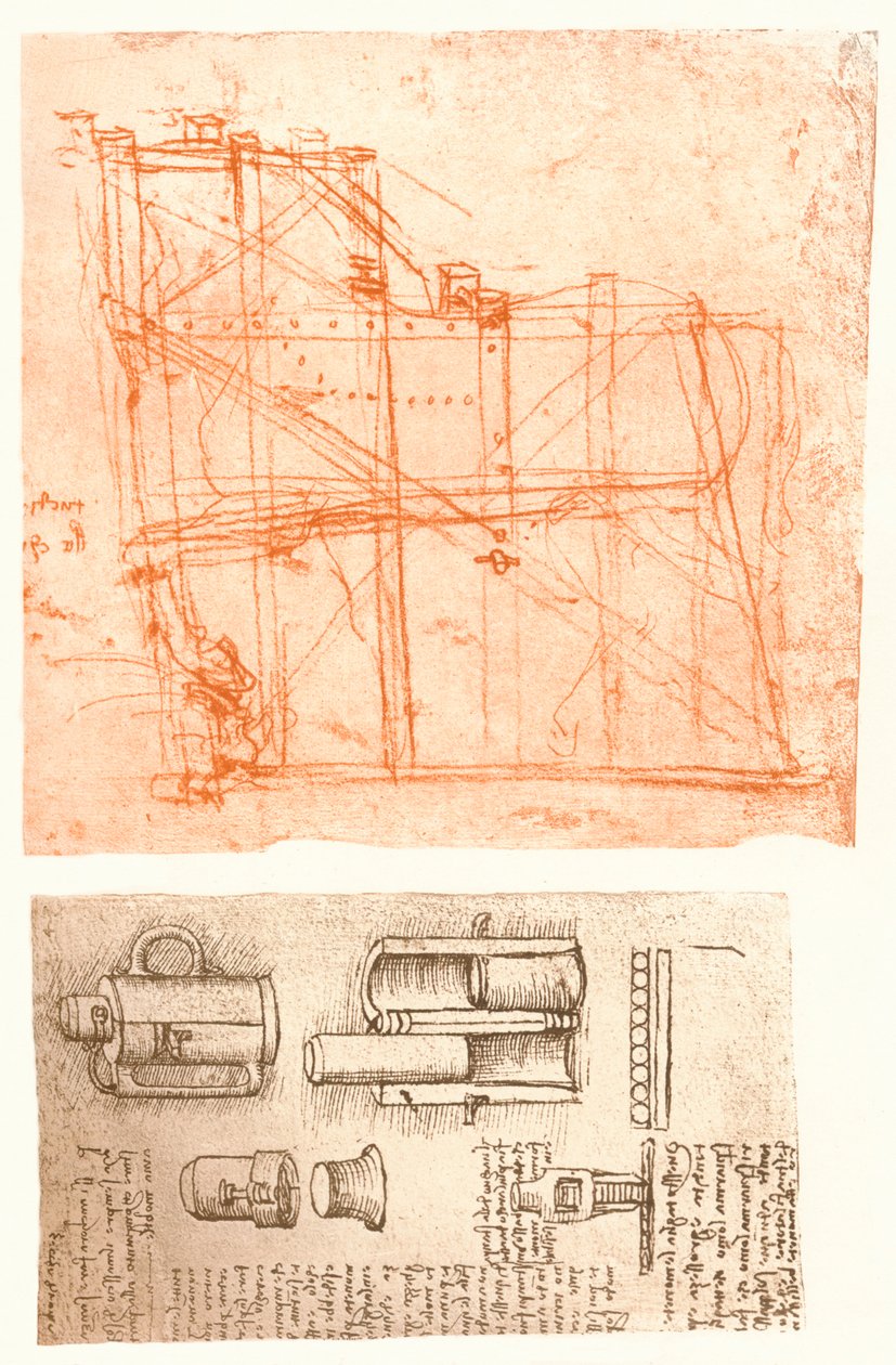 Dvě kresby, c1472-c1519 1883 od Leonardo da Vinci