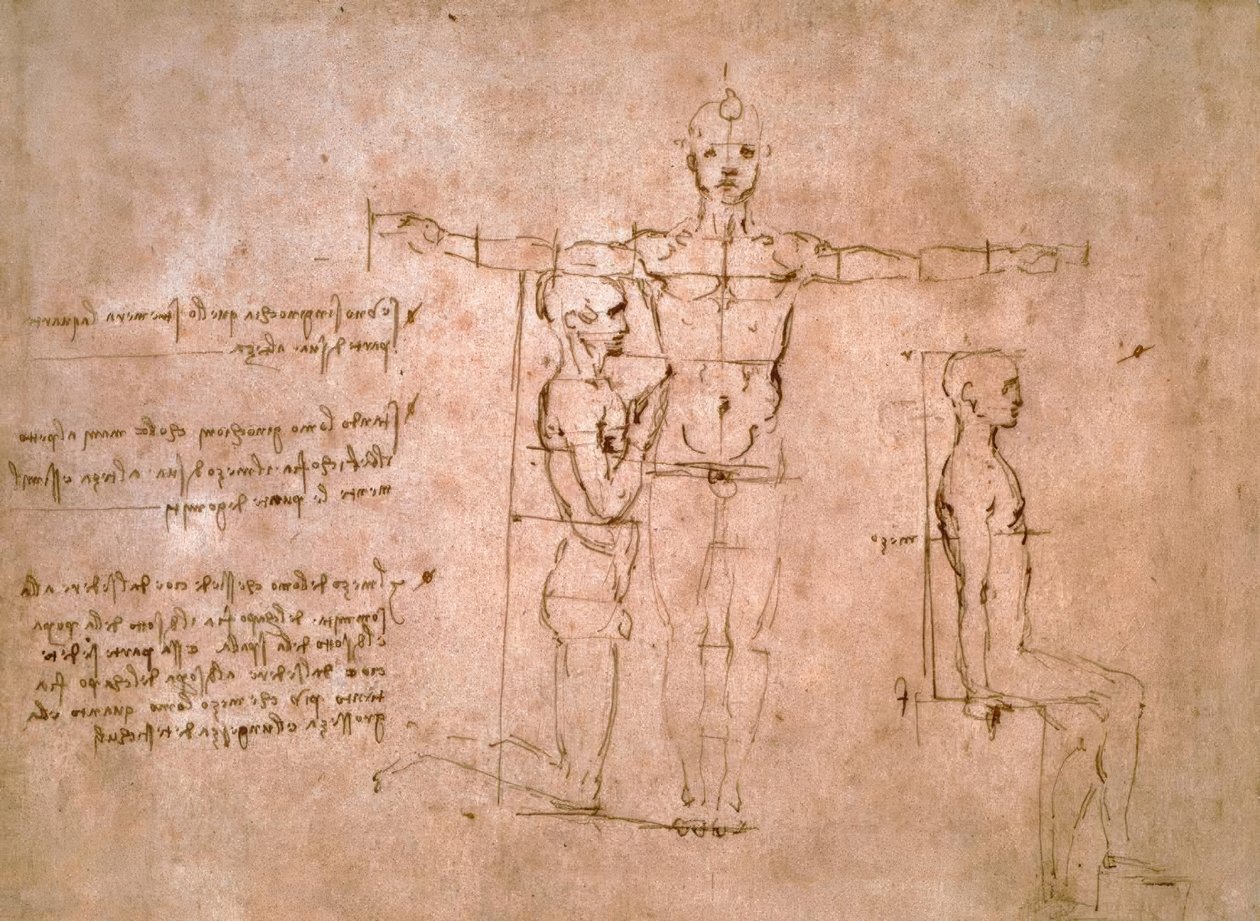 Srovnávací proporční studie... od Leonardo da Vinci
