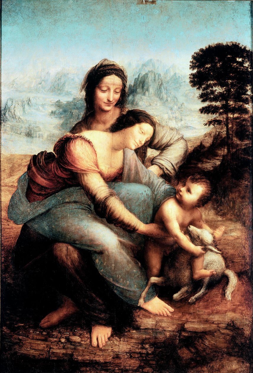 Panna s dítětem a svatou Annou, asi 1510 (olej na desce) od Leonardo da Vinci