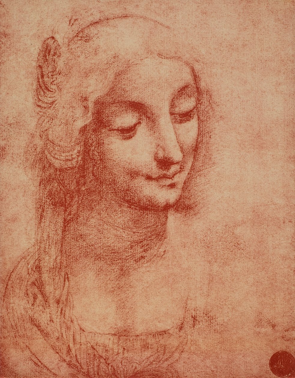 Ženská tvář, kresba Leonardo da Vinci. Accademia galerie, Benátky od Leonardo da Vinci