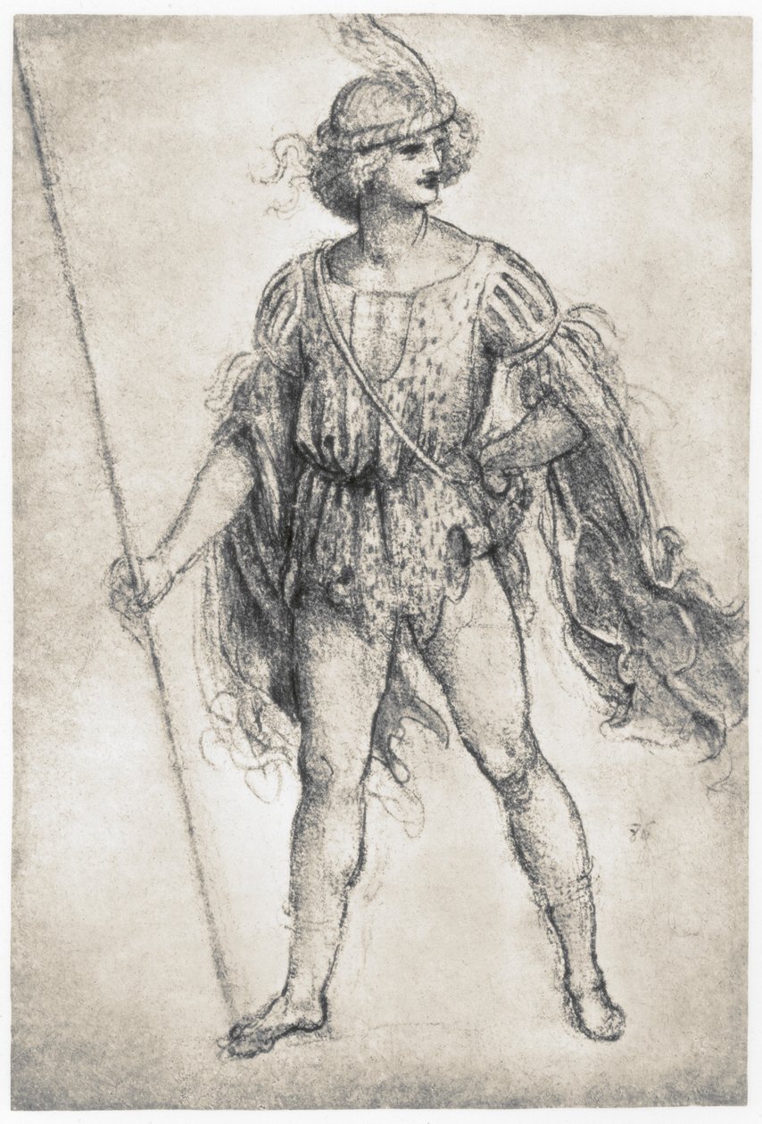 Mládí v maškarním kostýmu, 1506-1507 od Leonardo da Vinci