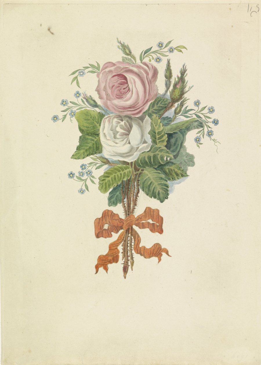 Růže se siluetami královské rodiny, 1816 od Leonardus Schweickhardt