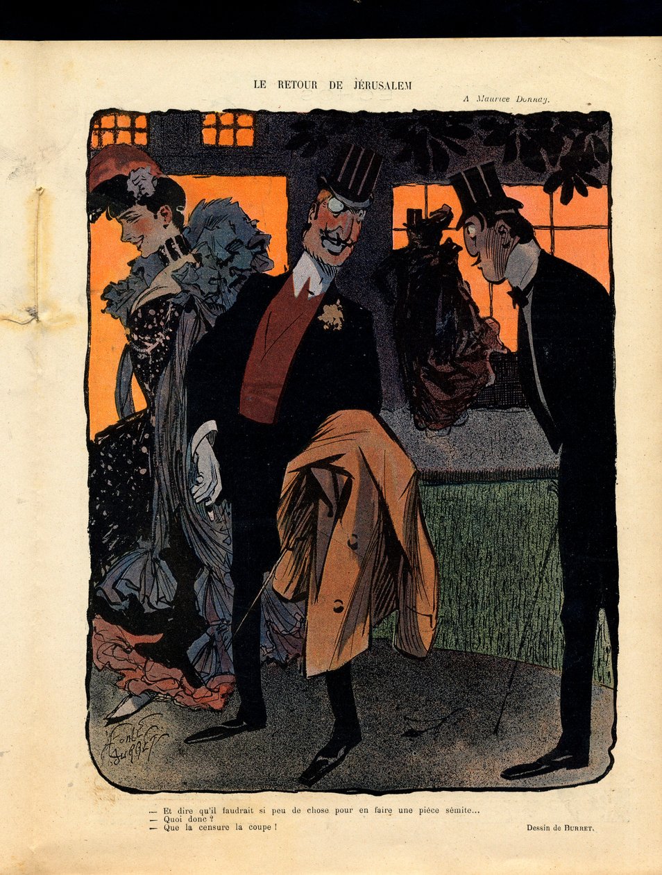 Ilustrace pro časopis "Le Rire" od Leonce Burret