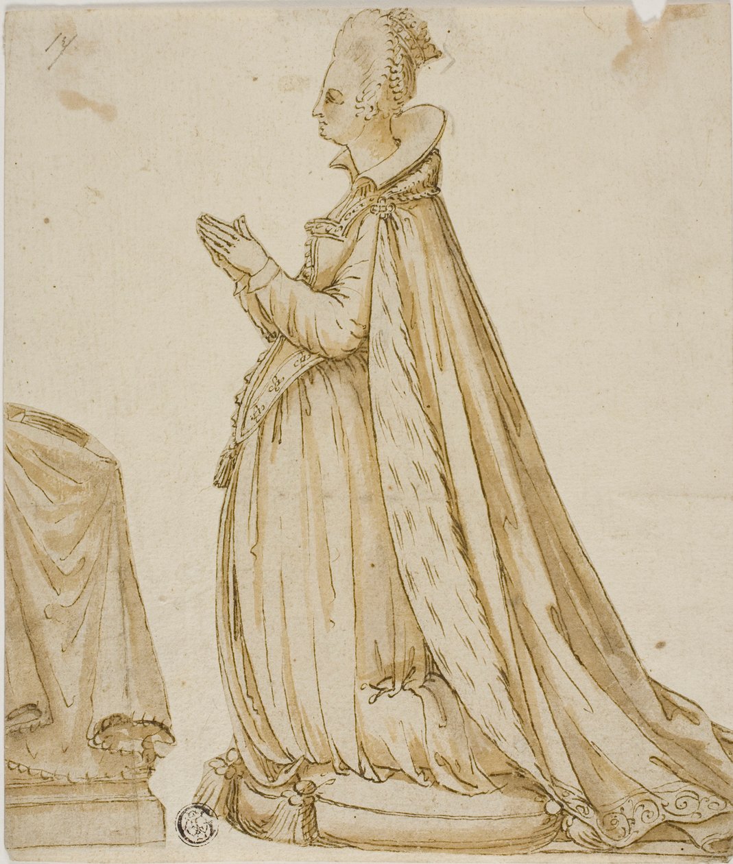 Lady Before a Prie-Dieu od Leone Leoni