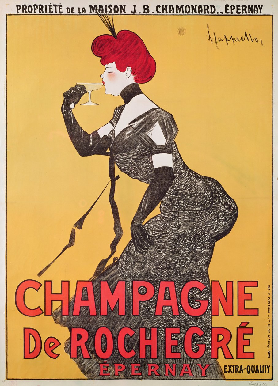 Plakátová reklama Champagne de Rochegre od Leonetto Cappiello