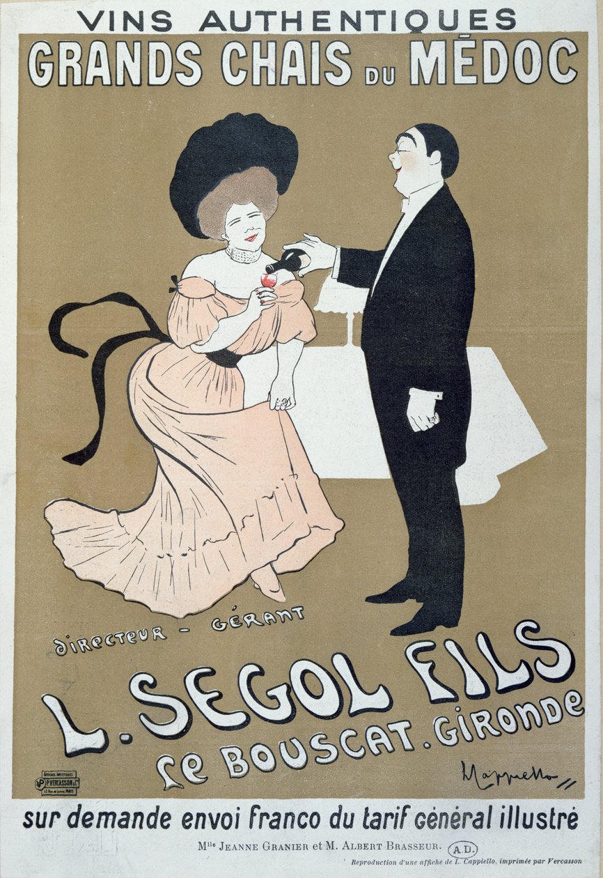 Plakátová reklama na vína z Medocu od L. Segol a synové, 1905 od Leonetto Cappiello
