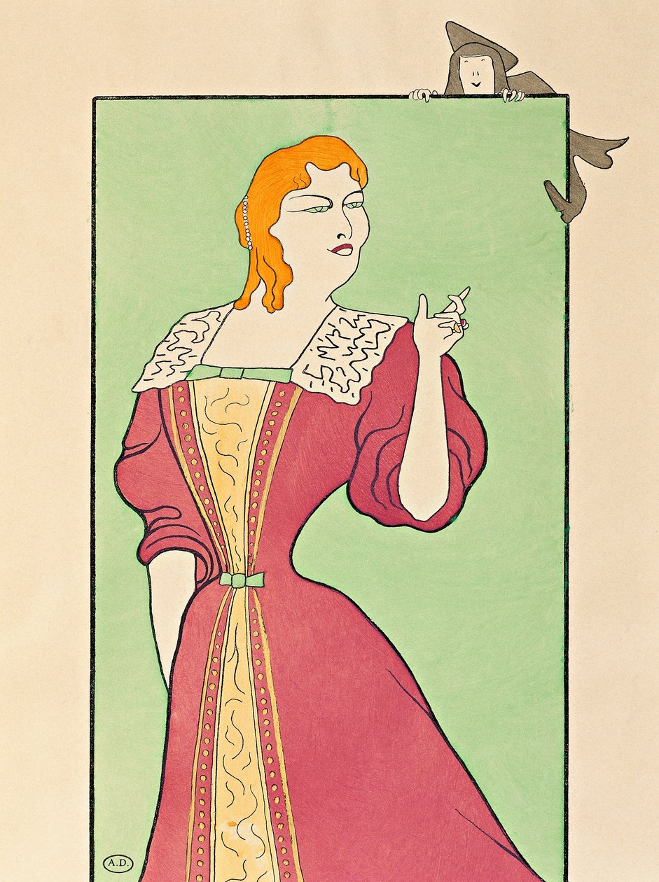 Herečka Marie-Louise Marsy (1866-1942) v roli Elmiry v Tartuffe od Leonetto Cappiello