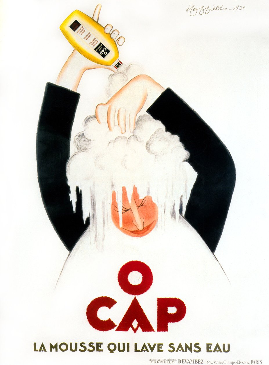 Reklama od Leonetta Cappiella na šampon A Cap 1930 od Leonetto Cappiello
