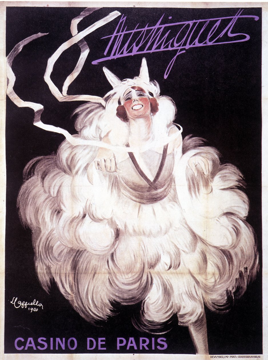 Plakát představující Mistinguett (Mistinguette) v kasinu de Paris od Leonetto Cappiello