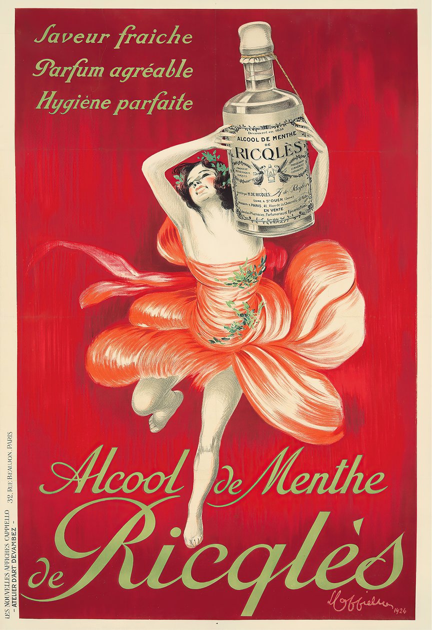 Mátový alkohol od Ricqlèse, 1924. od Leonetto Cappiello
