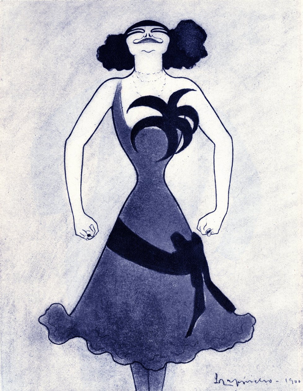 Karikatura polární komičky a zpěvačky (Emilie Marie Bouchaud) (1874-1939) Kresba: Leonetto Cappiello (1875-1942) 1900 od Leonetto Cappiello