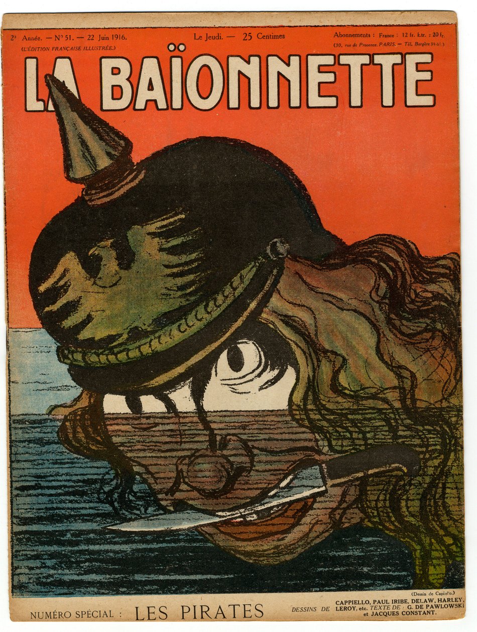 Obálka „“La Baionnette“, Satirický v barvách od Leonetto Cappiello