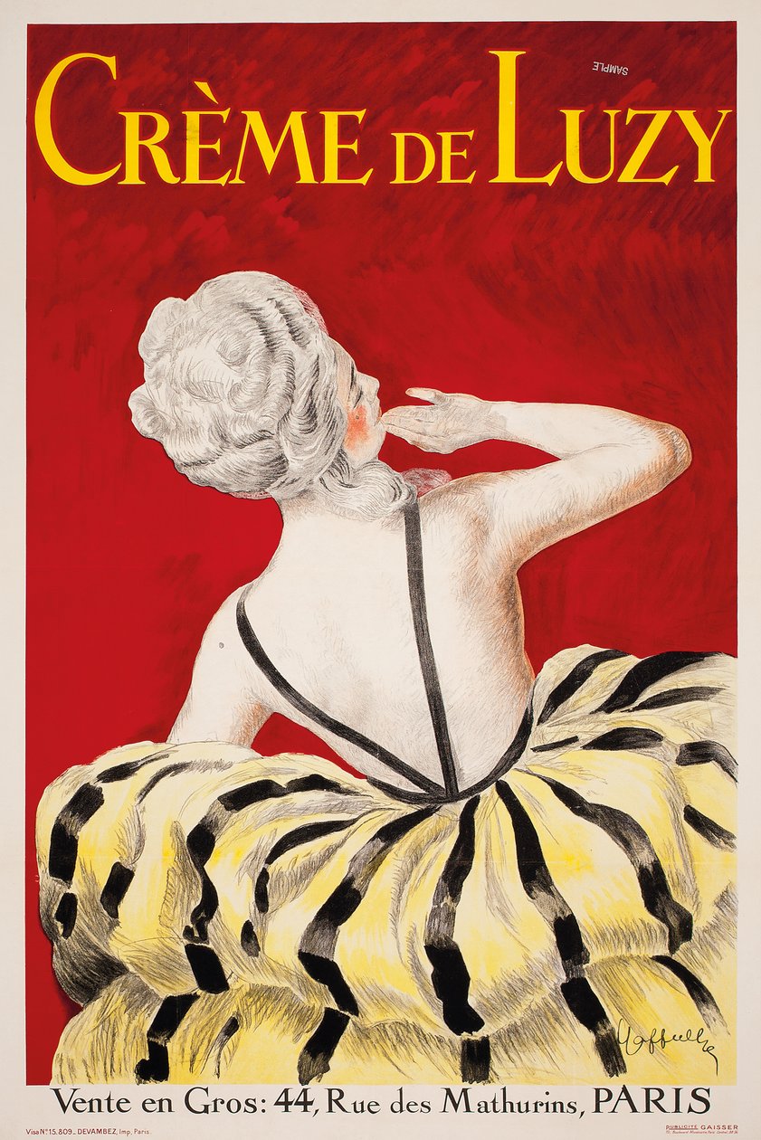 "Creme de Luzy", reklamní plakát pro pařížskou kosmetickou firmu Luzy, 1919 od Leonetto Cappiello