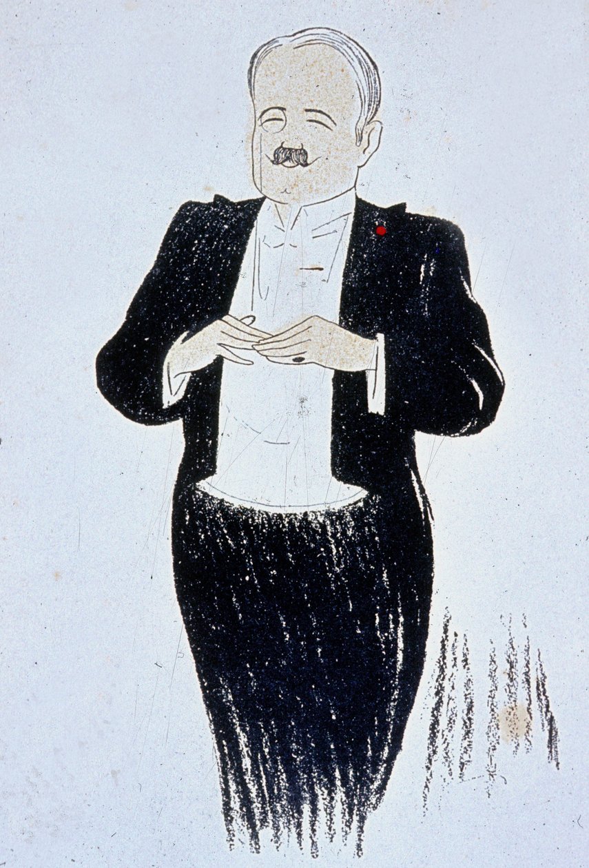 Marcel Prevost (1862-1941) francouzský spisovatel kresba od Cappiella 1905 od Leonetto Cappiello