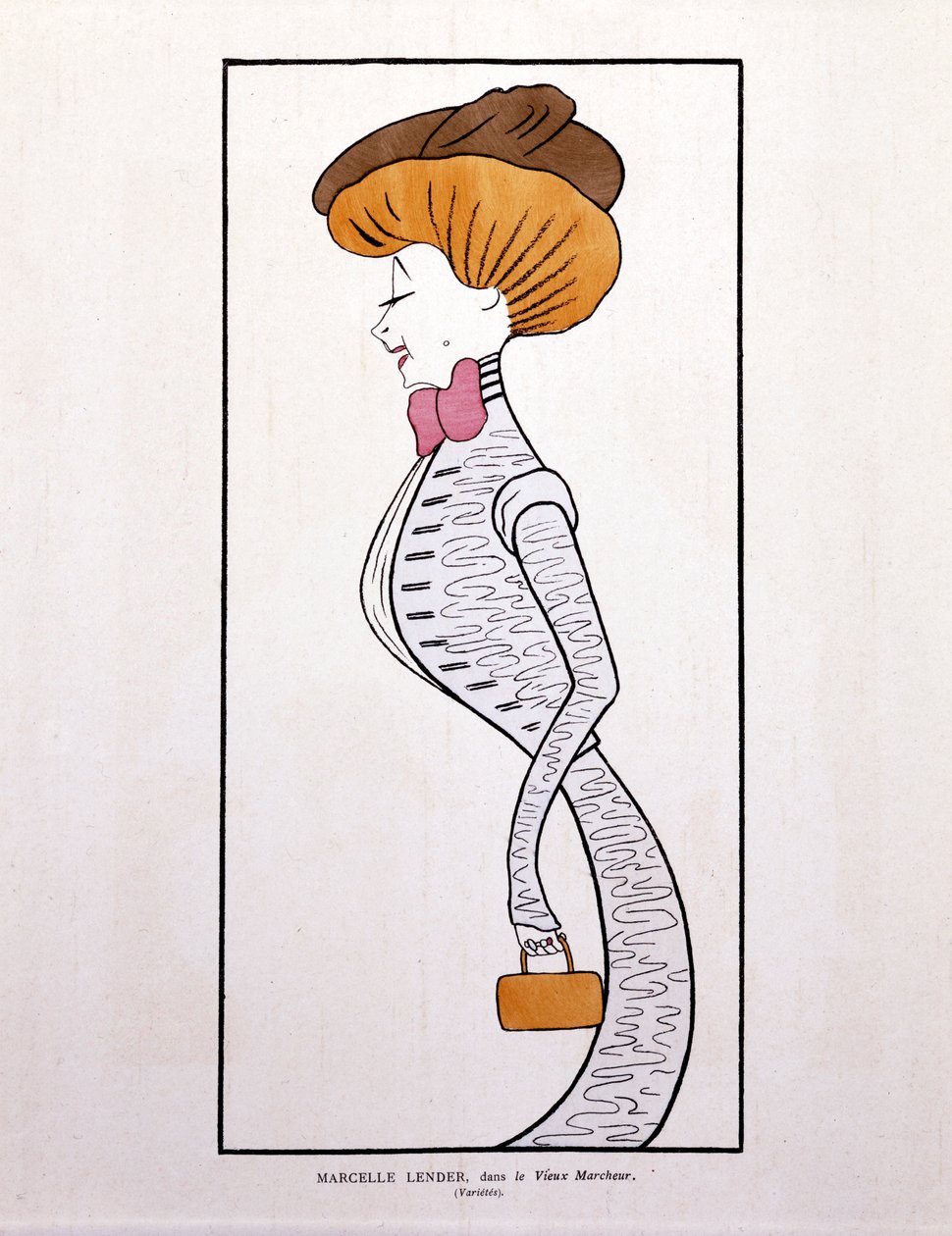 Marcelle Lender, v komiksu "Le Vieux Marcheur". od Leonetto Cappiello