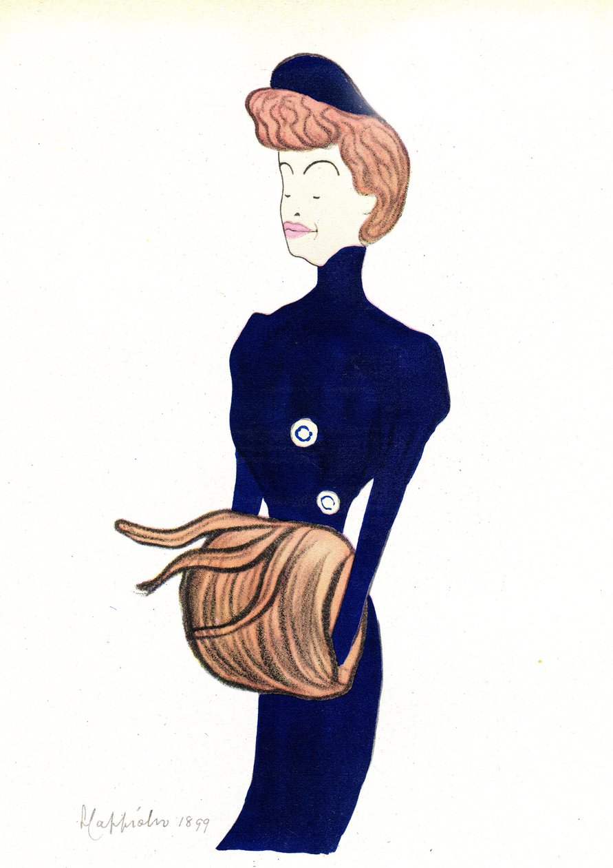 Portrét komičky Gabrielle Reyu zvané Rejane (1856-1920) Karikatura od Leonetta Cappiella (1875-1942) 1903 od Leonetto Cappiello