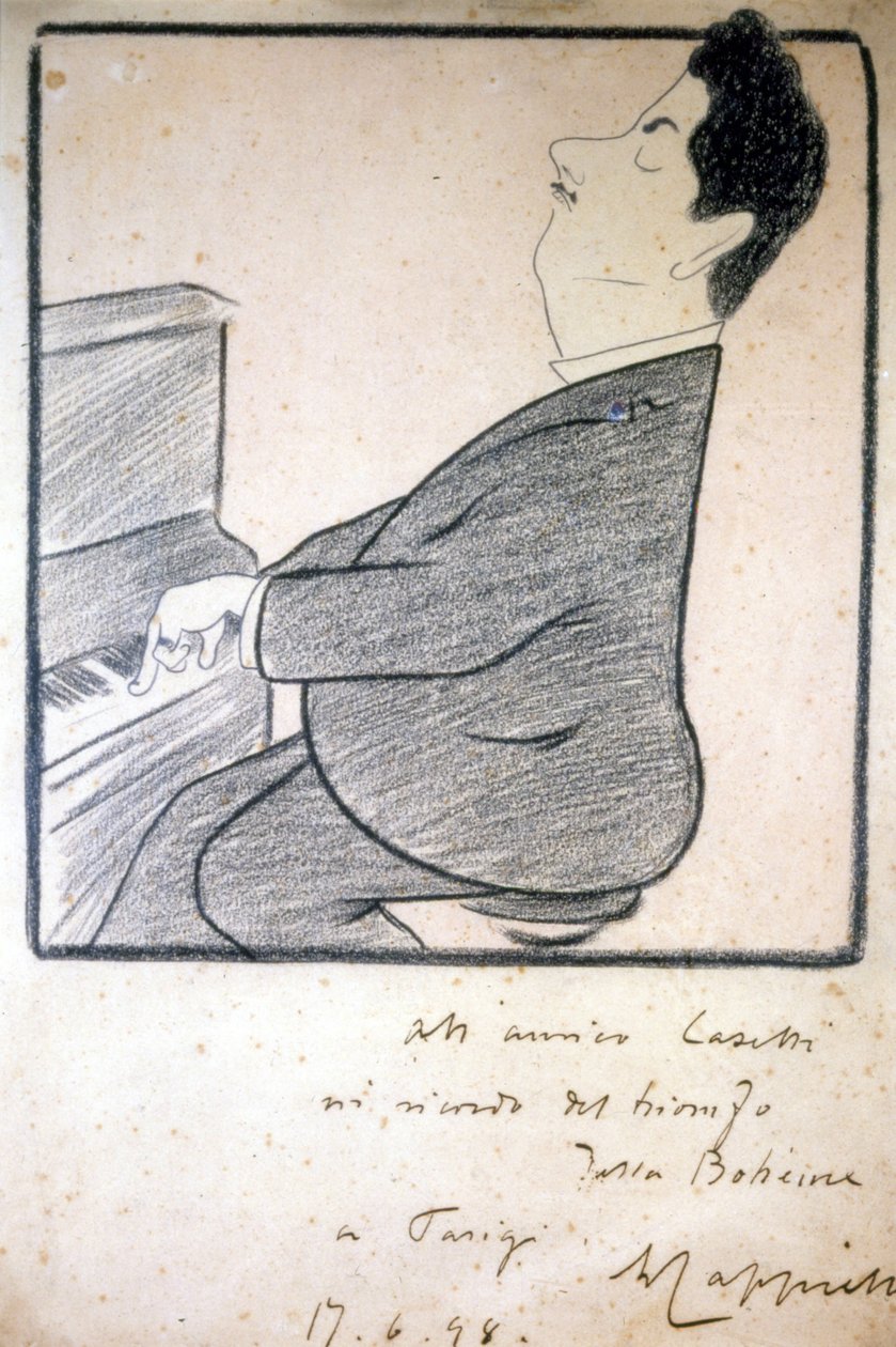 Portrét Giacoma Pucciniho (1858-1924), italského skladatele. Karikatura od Leonetta Cappiella. od Leonetto Cappiello