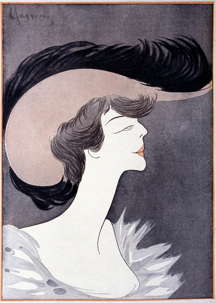 Portrét paní Longworthové (Alice Roosevelt Longworth) (1884 - 1980), dcery Theodora Roosevelta. Kreslený film od Leonetta Cappiella. od Leonetto Cappiello