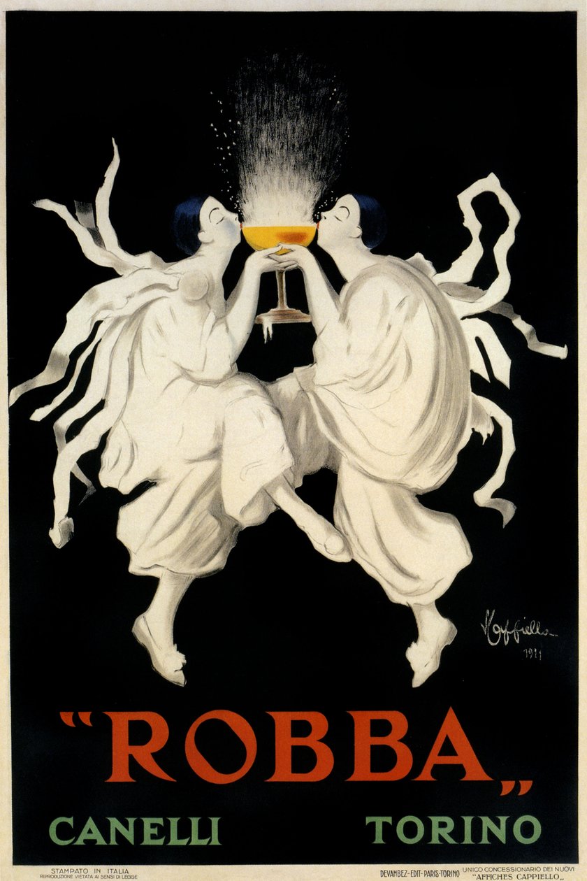 Reklamní plakát Spumante Robba Canelli, Turín, Itálie, 1921 od Leonetto Cappiello